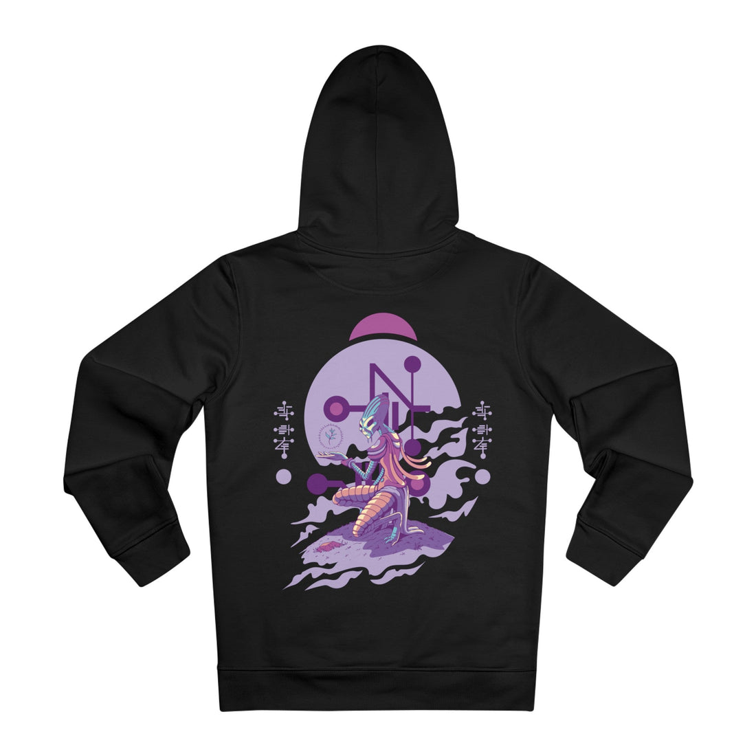 Printify Hoodie Black / M Healer in nature - Alien Warrior - Hoodie - Back Design