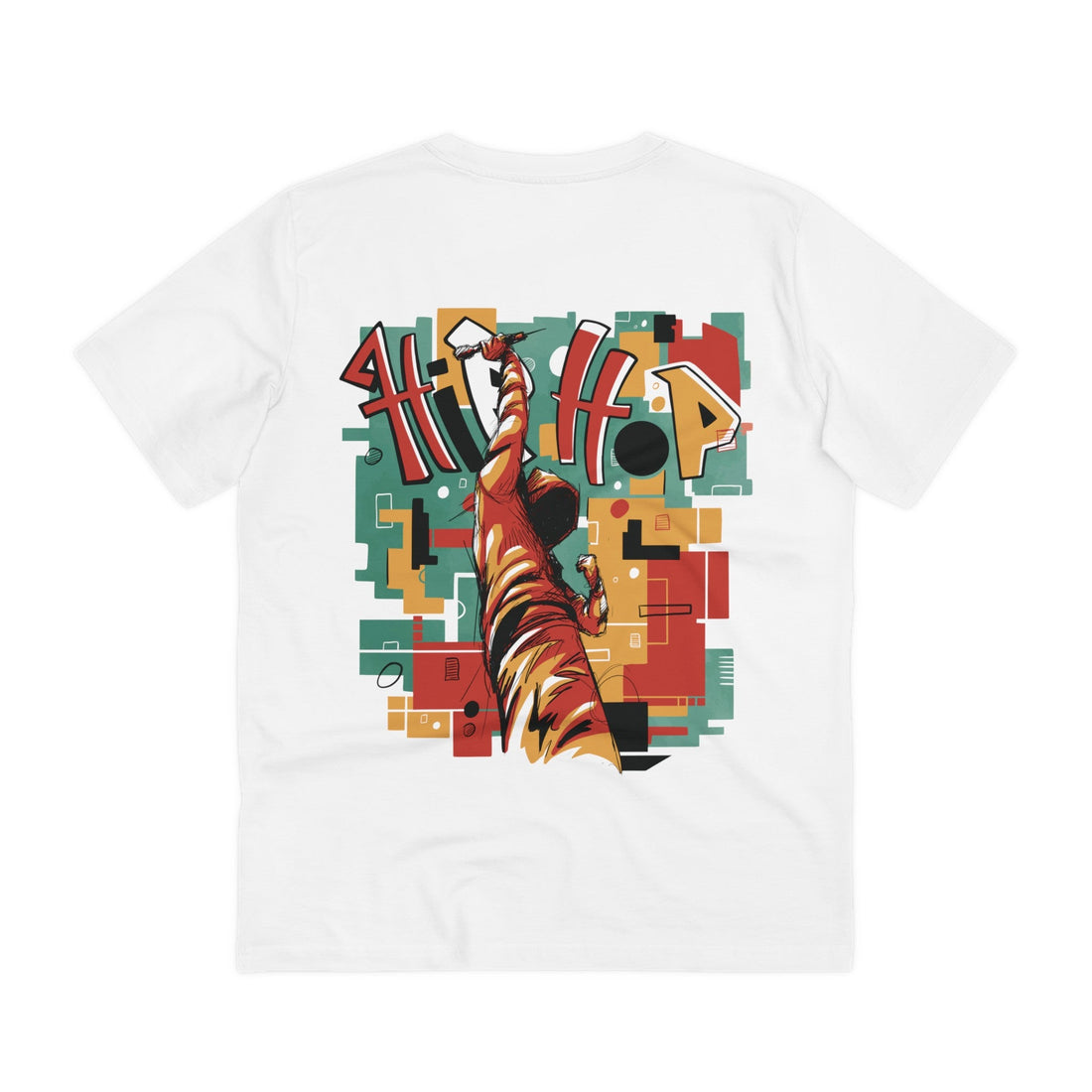 Printify T-Shirt White / 2XS Hip Hop - Abstract Music - Back Design