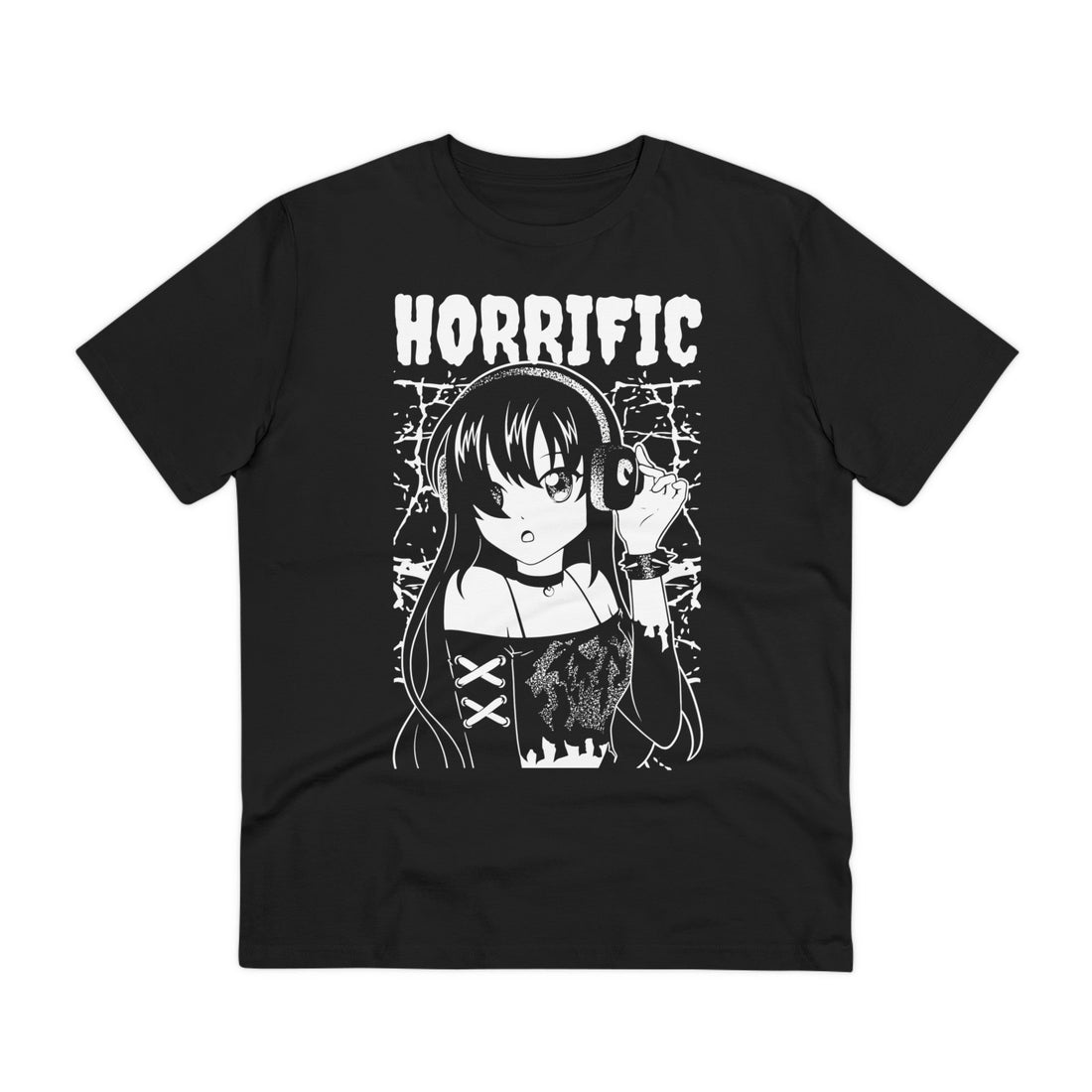 Printify T-Shirt Black / 2XS Horrific Dark Anime Girl - Anime World - Front Design