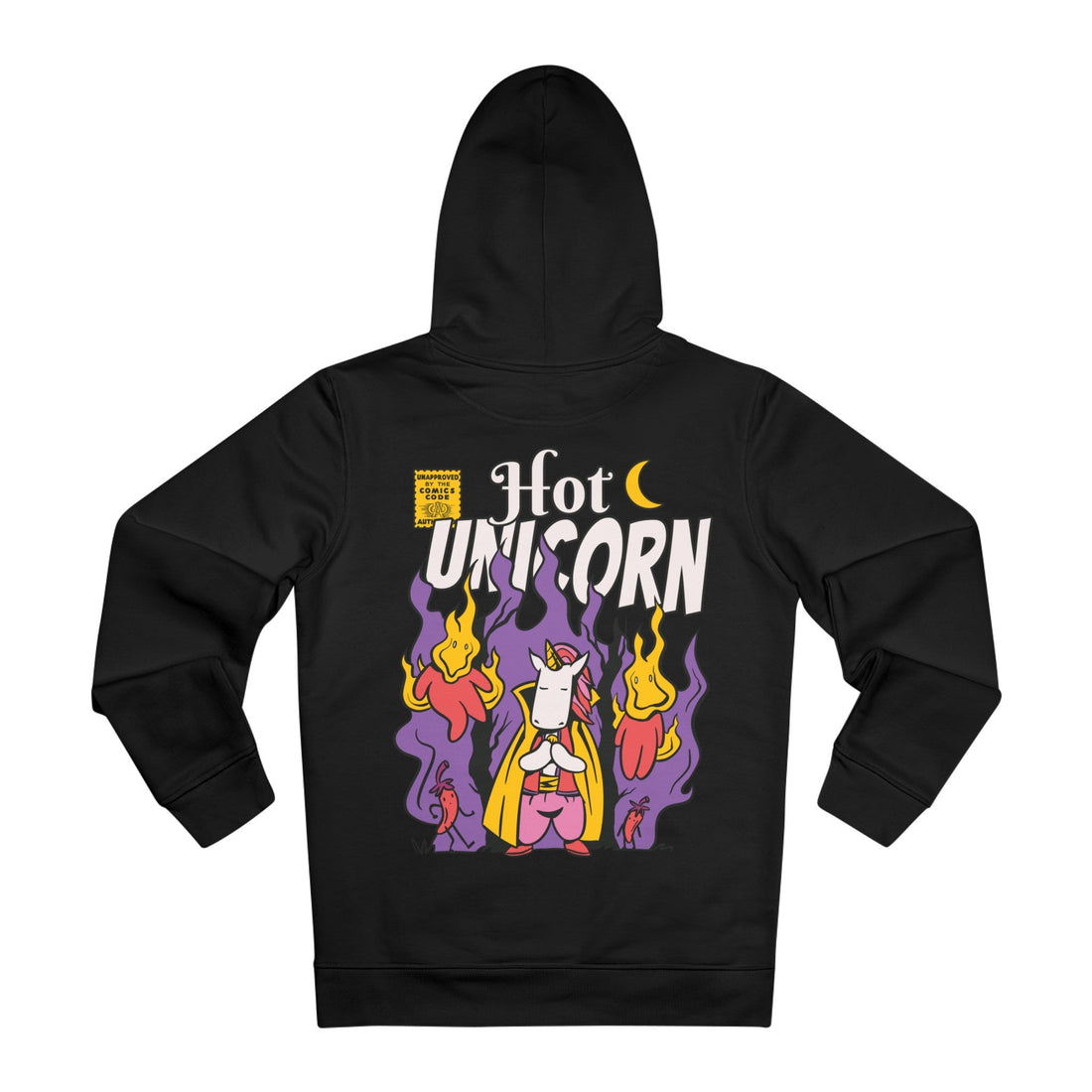 Printify Hoodie Black / 2XL Hot Magician Unicorn - Unicorn World - Hoodie - Back Design