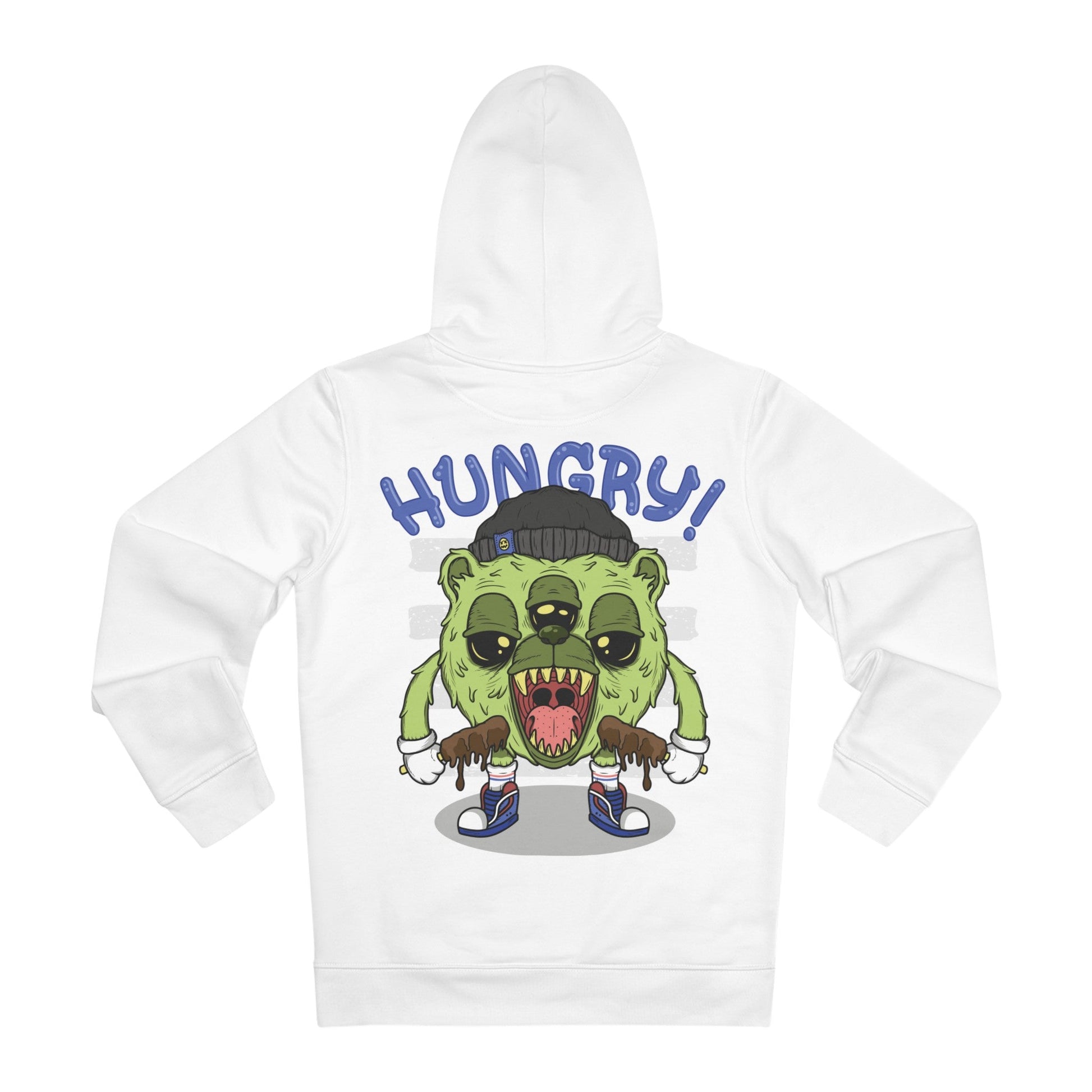 Printify Hoodie White / S Hungry Bear - Streetwear - I´m Fine - Hoodie - Back Design