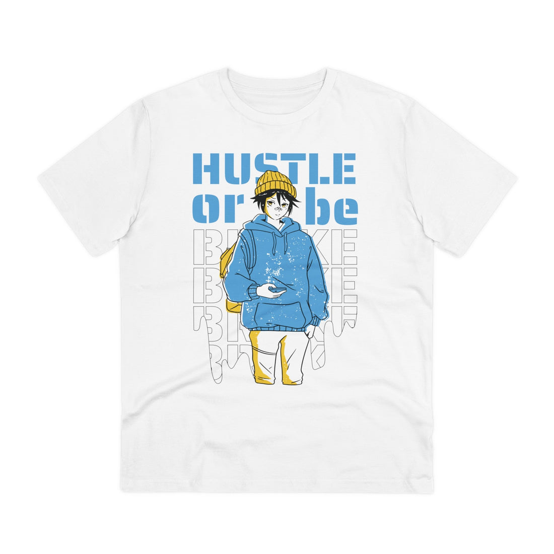 Printify T-Shirt White / 2XS Hustle or be broke - Anime World - Front Design