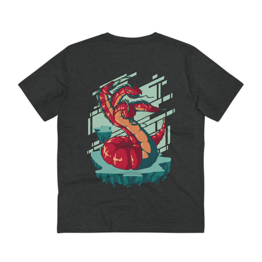 Printify T-Shirt Dark Heather Grey / 2XS Hydra - Nightmare Monsters - Back Design