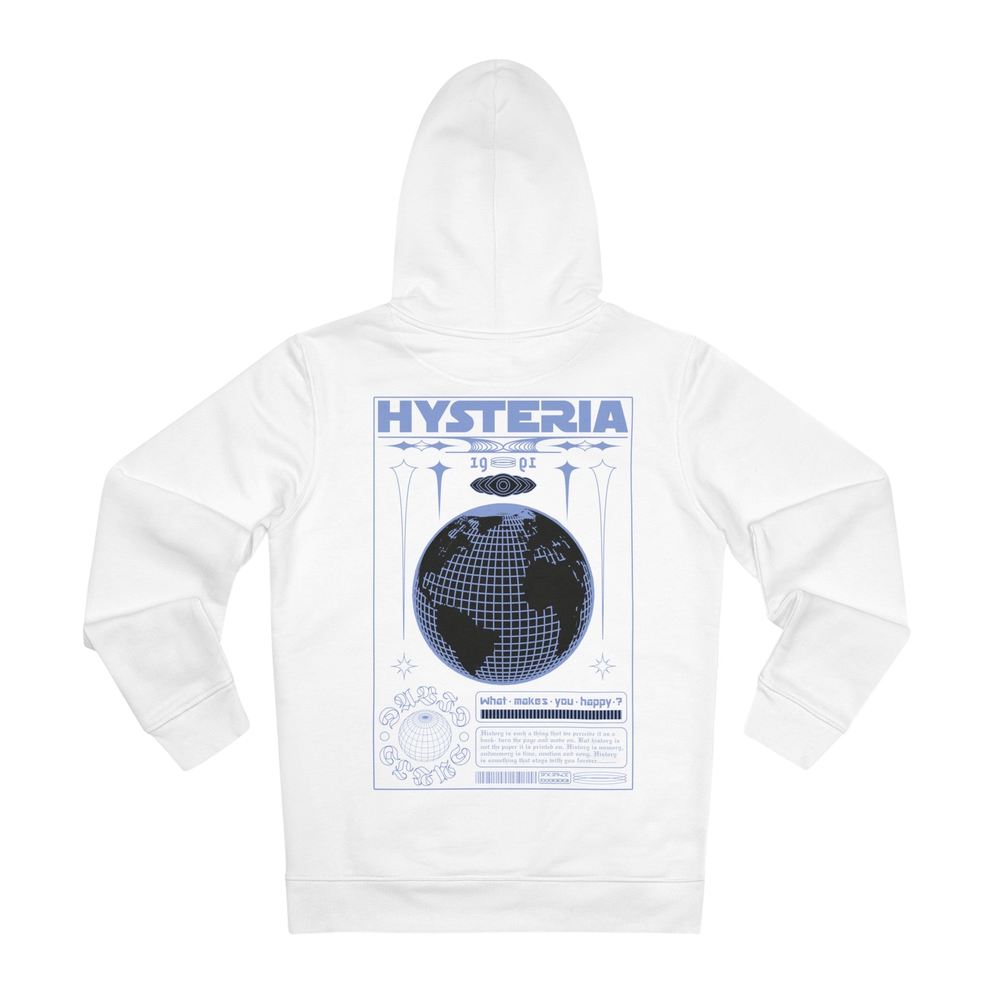 Printify Hoodie White / S Hysteria - Streetwear - Berlin Reality - Hoodie - Back Design