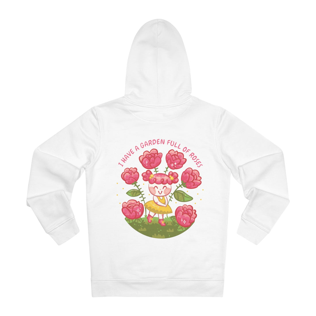 Printify Hoodie White / S I have a Garden full of Roses - Floral Children - Hoodie - Back Design