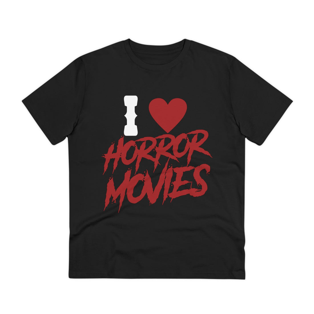 Printify T-Shirt Black / 2XS I love Horror Movies - Film Parodie - Front Design