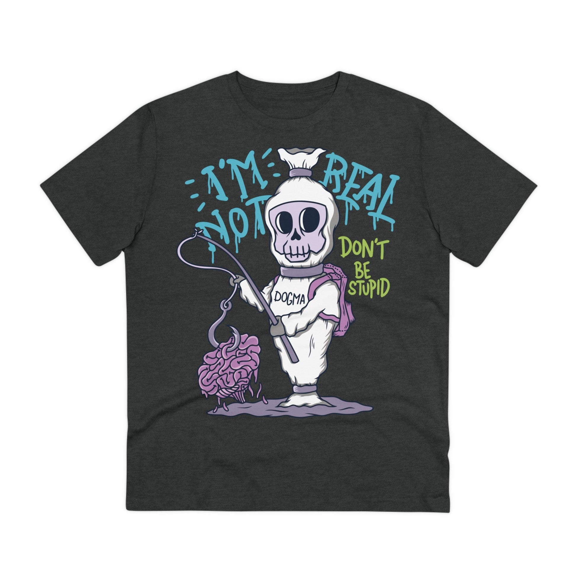 Printify T-Shirt Dark Heather Grey / 2XS I´m not Real Ghost Fisher - Streetwear - I´m Fine - Front Design