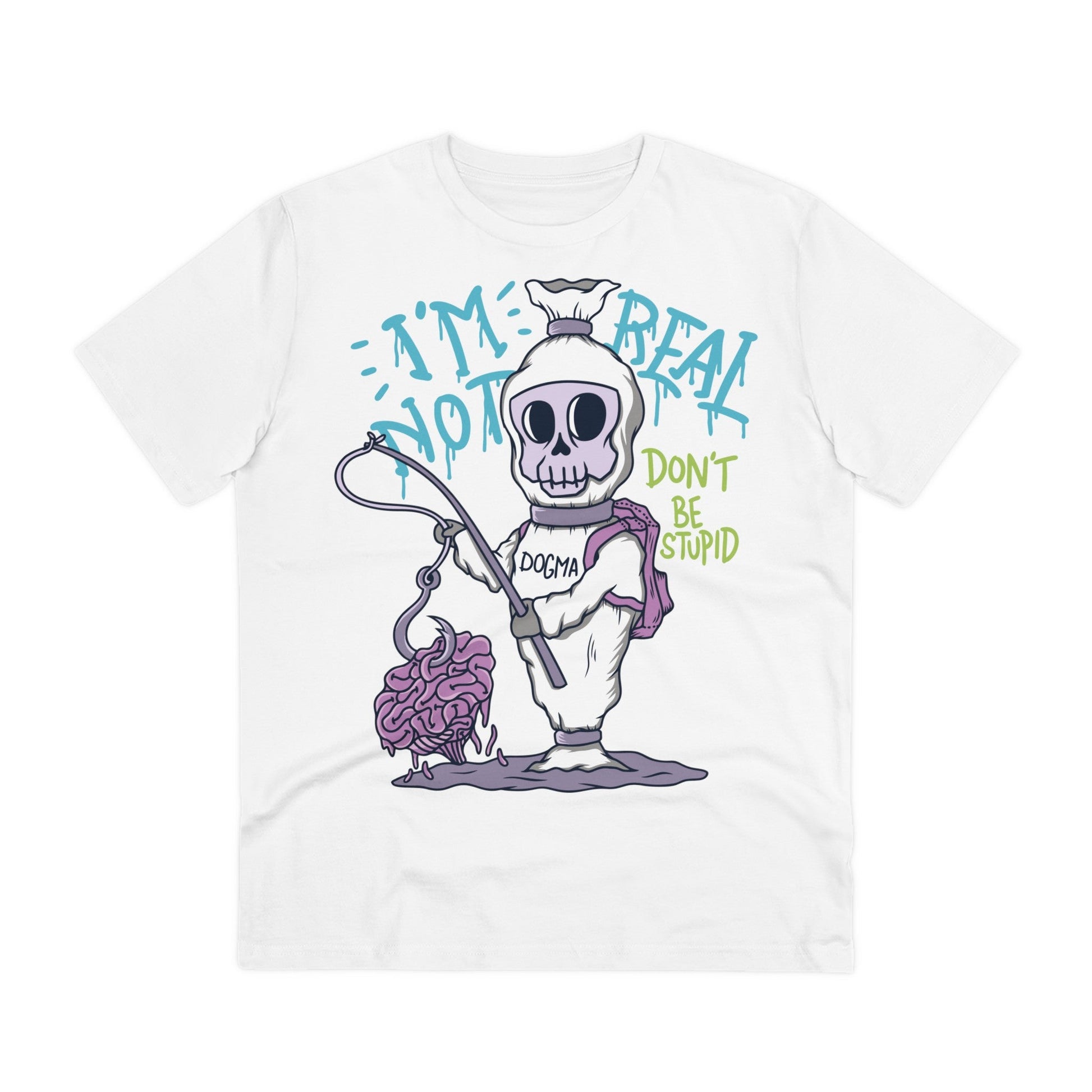 Printify T-Shirt White / 2XS I´m not Real Ghost Fisher - Streetwear - I´m Fine - Front Design
