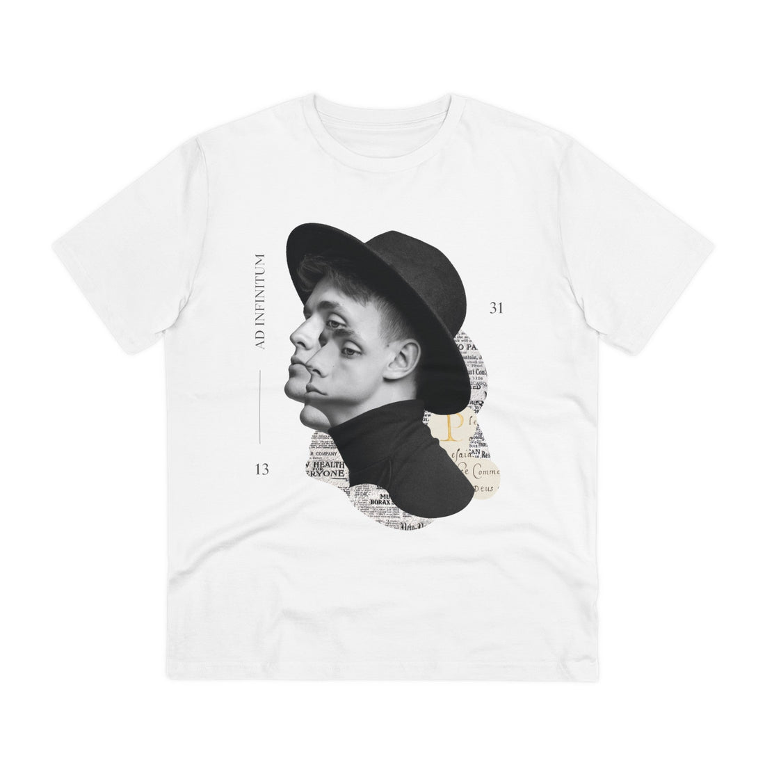 Printify T-Shirt White / 2XS Infinite Collage Man - Modern Collage - Front Design