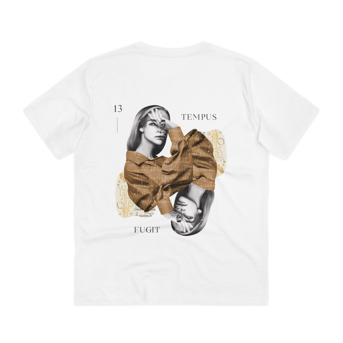 Printify T-Shirt White / 2XS Infinite Time - Modern Collage - Back Design