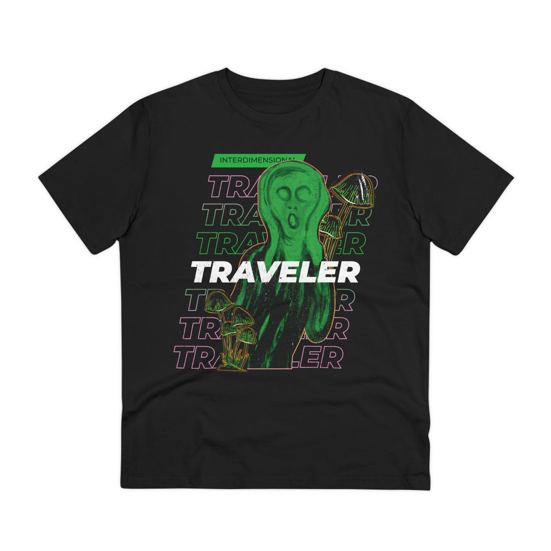 Printify T-Shirt Black / 2XS Interdimensional Traveler - Streetwear - Reality Check - Front Design