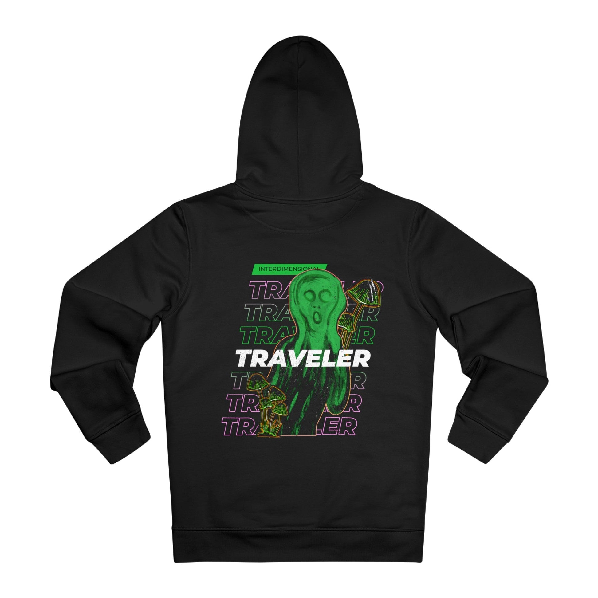 Printify Hoodie Black / 2XL Interdimensional Traveler - Streetwear - Reality Check - Hoodie - Back Design