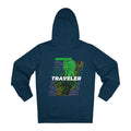 Printify Hoodie French Navy / S Interdimensional Traveler - Streetwear - Reality Check - Hoodie - Back Design