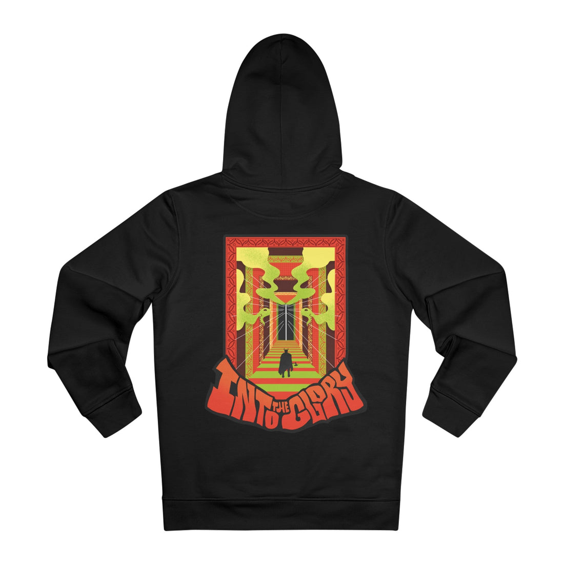 Printify Hoodie Black / M Into the Glory Warrior - Psychedelic Vikings - Hoodie - Back Design