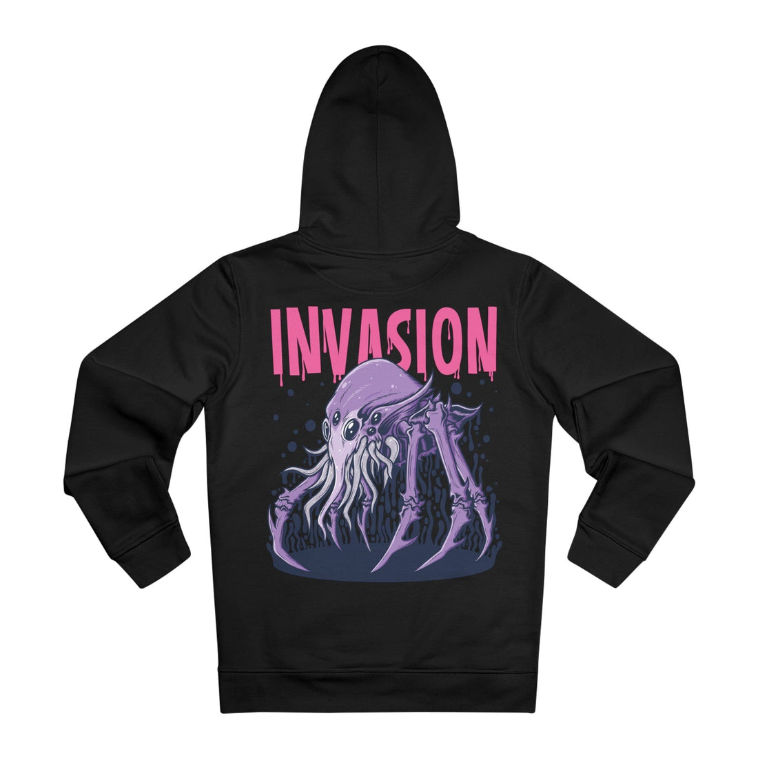 Printify Hoodie Black / 2XL Invasion Alien - Streetwear - I´m Fine - Hoodie - Back Design