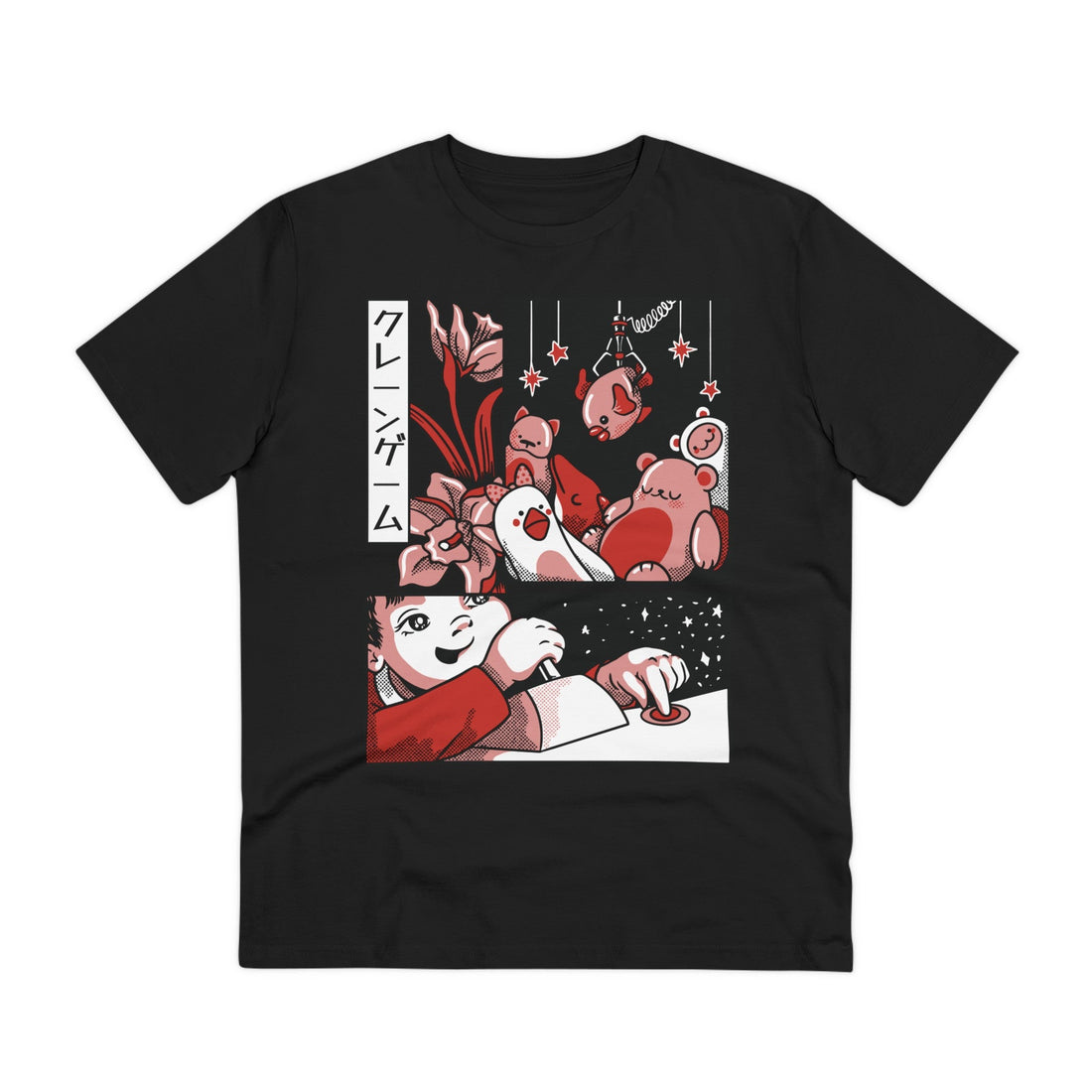 Printify T-Shirt Black / 2XS Japanese Claw Machine Kid - Slice of Life - Front Design