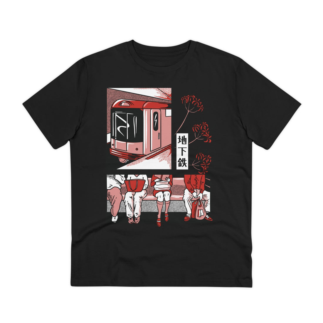 Printify T-Shirt Black / 2XS Japanese Metro Train - Slice of Life - Front Design