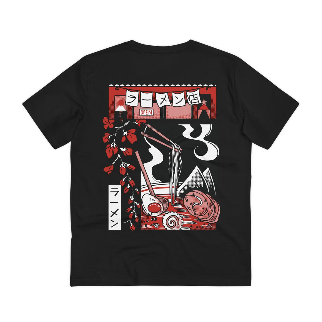Printify T-Shirt Black / 2XS Japanese Ramen Food - Slice of Life - Back Design