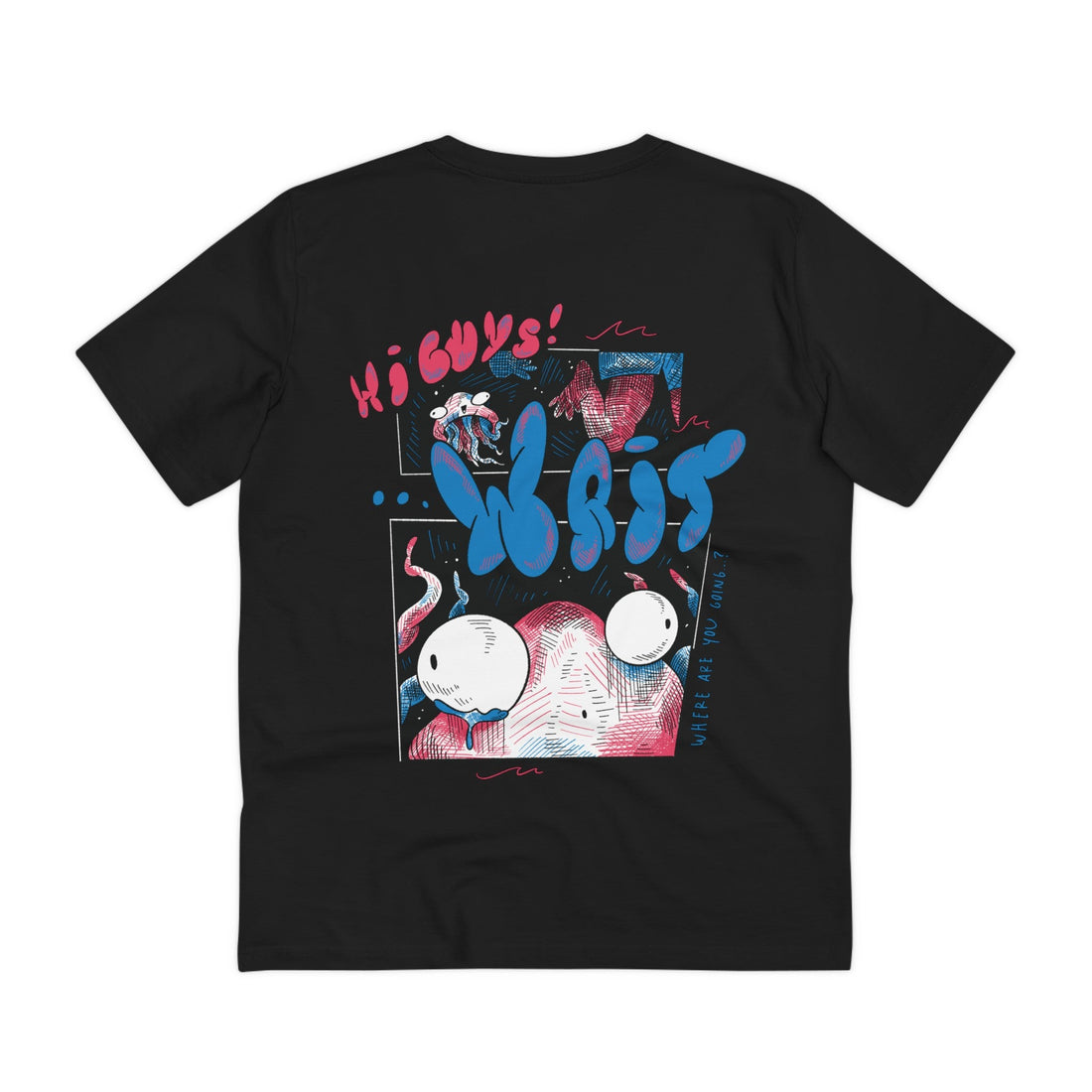 Printify T-Shirt Black / 2XS Jellyfish - Sea Creatures - Back Design