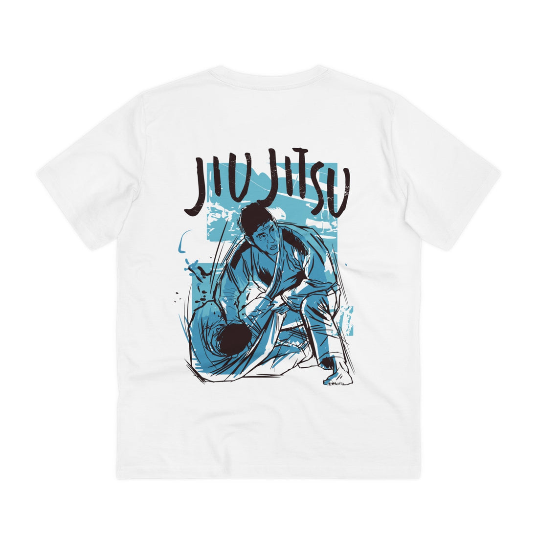 Printify T-Shirt White / 2XS Jiu Jitsu - Grunge Sports - Back Design