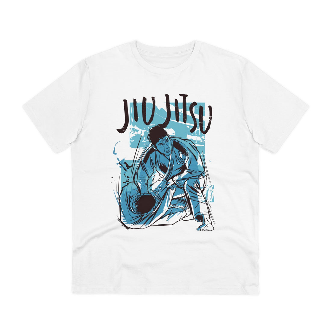 Printify T-Shirt White / 2XS Jiu Jitsu - Grunge Sports - Front Design