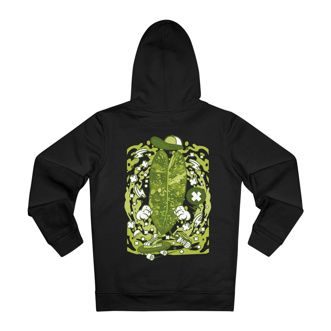 Printify Hoodie Black / 2XL Jose Buono - Cartoon Plants - Hoodie - Back Design