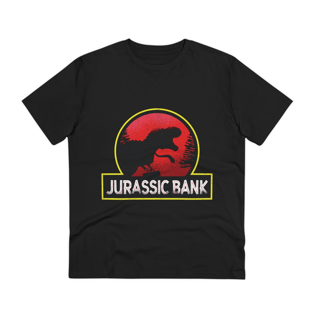 Printify T-Shirt Black / 2XS Jurassic Bank - Film Parodie - Front Design