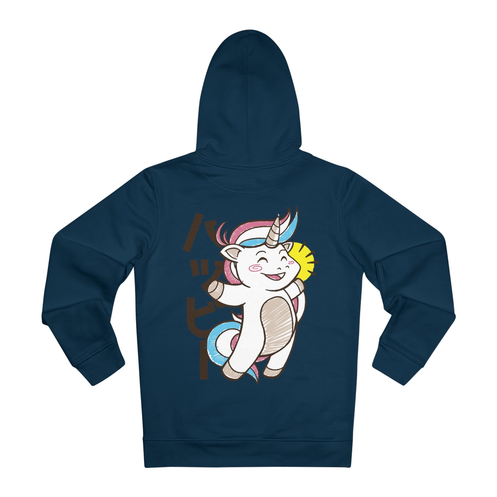 Printify Hoodie French Navy / S Kawaii Unicorn - Unicorn World - Hoodie - Back Design