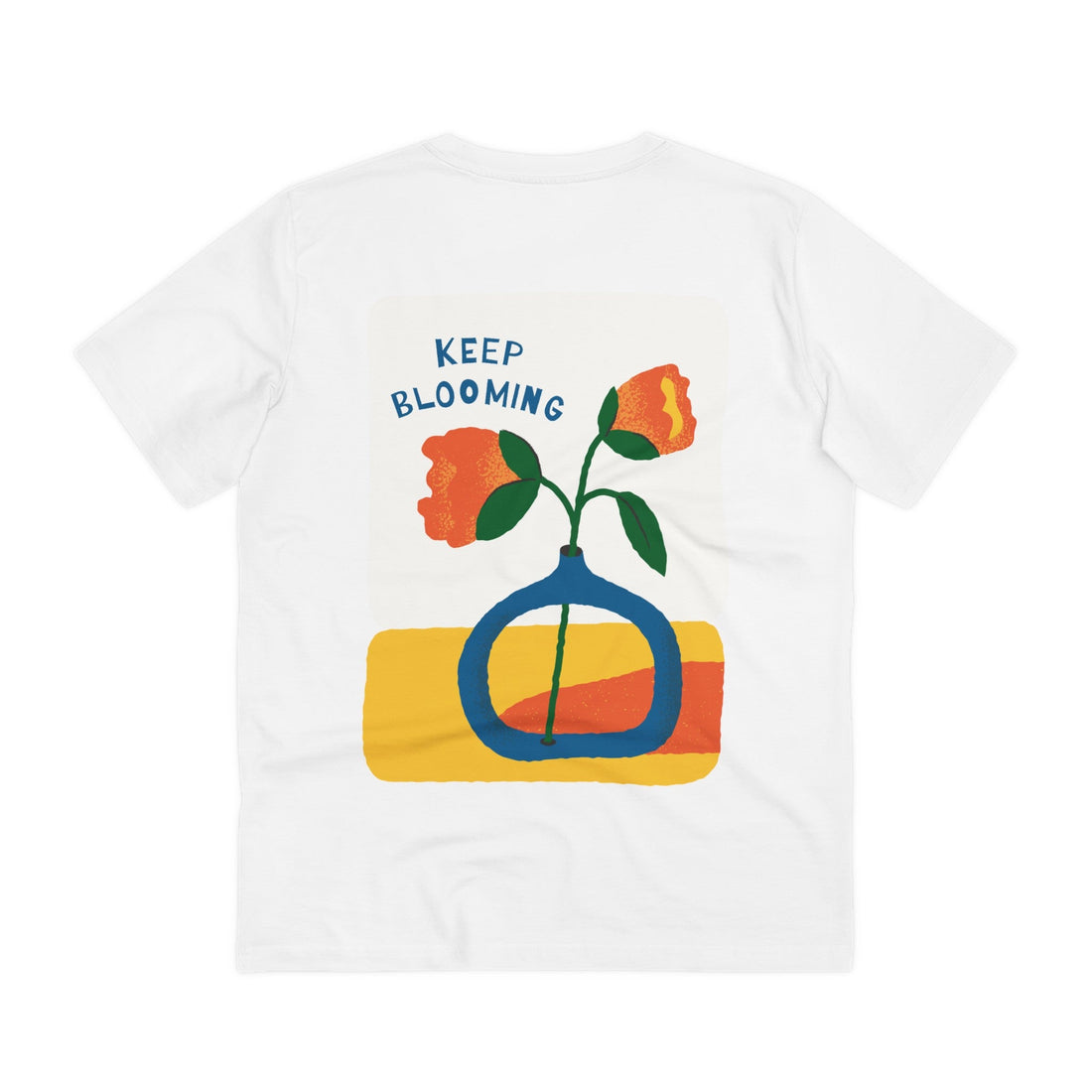 Printify T-Shirt White / 2XS Keep Blooming - Blooming Flowers - Back Design