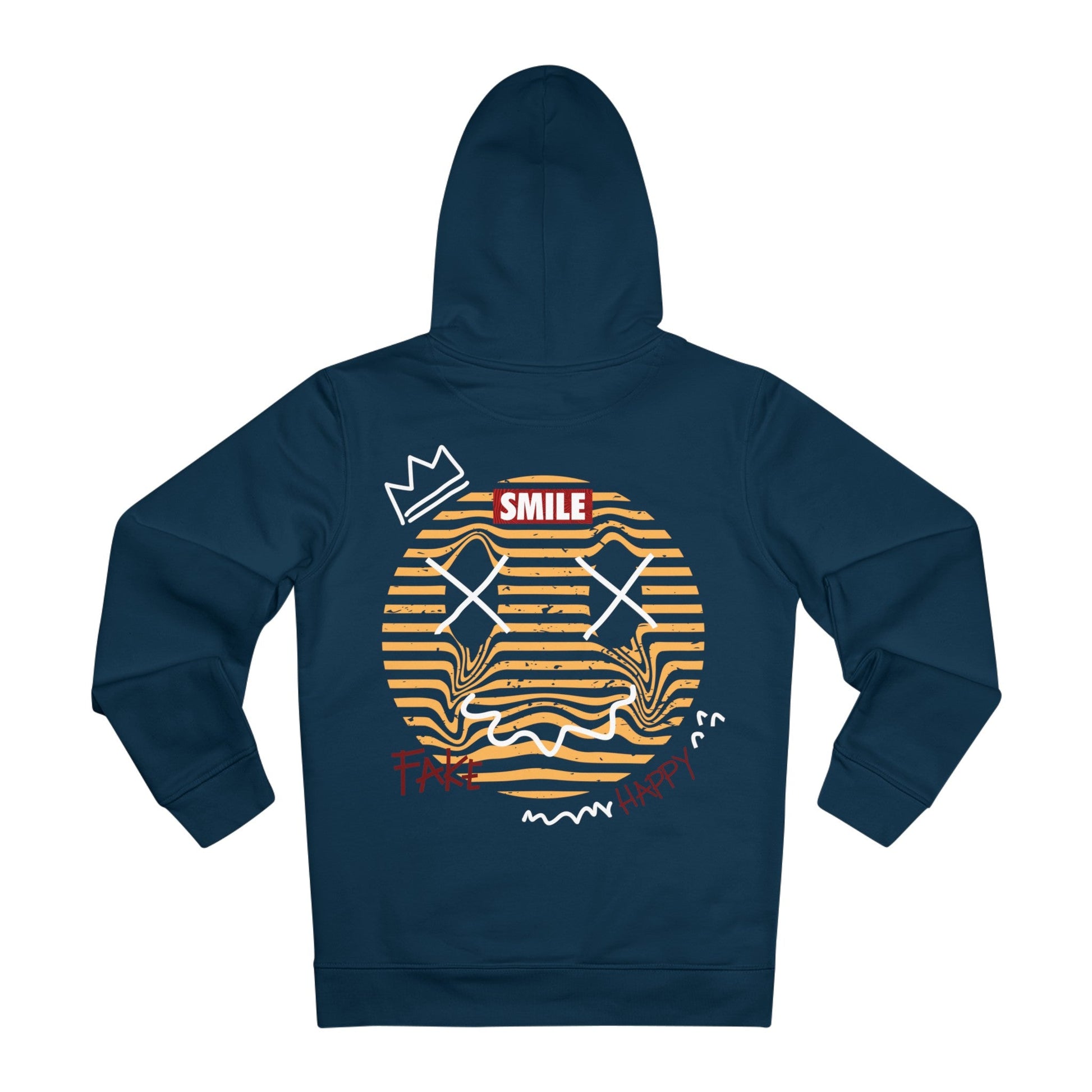 Printify Hoodie French Navy / S Keep Smile - Streetwear - I´m Fine - Hoodie - Back Design