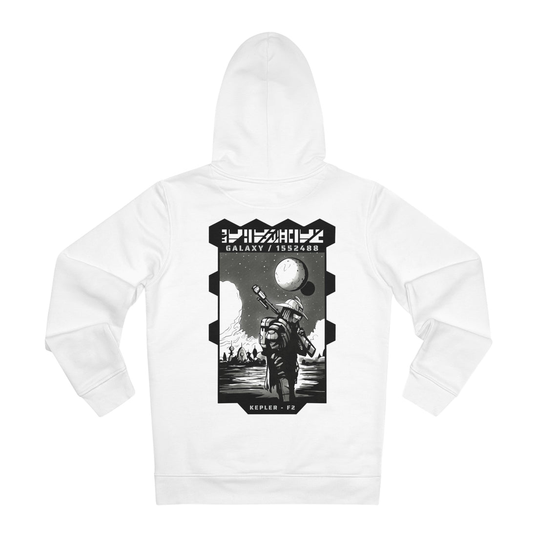 Printify Hoodie White / S Kepler Space Astronaut - Astronauts in Space - Hoodie - Back Design