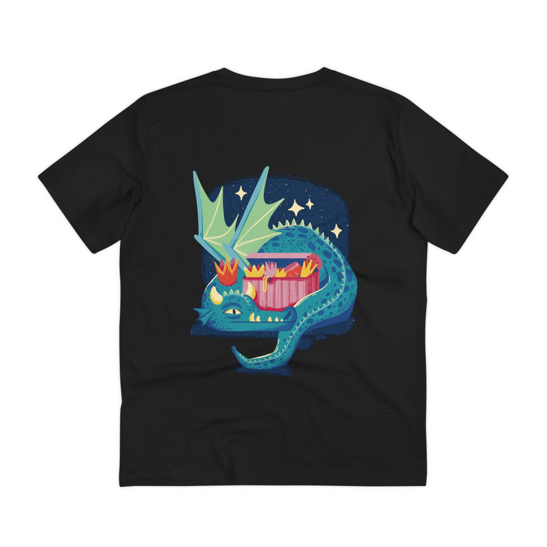 Printify T-Shirt Black / 2XS King Fairytale Dragon - Fairytale Dragons - Back Design