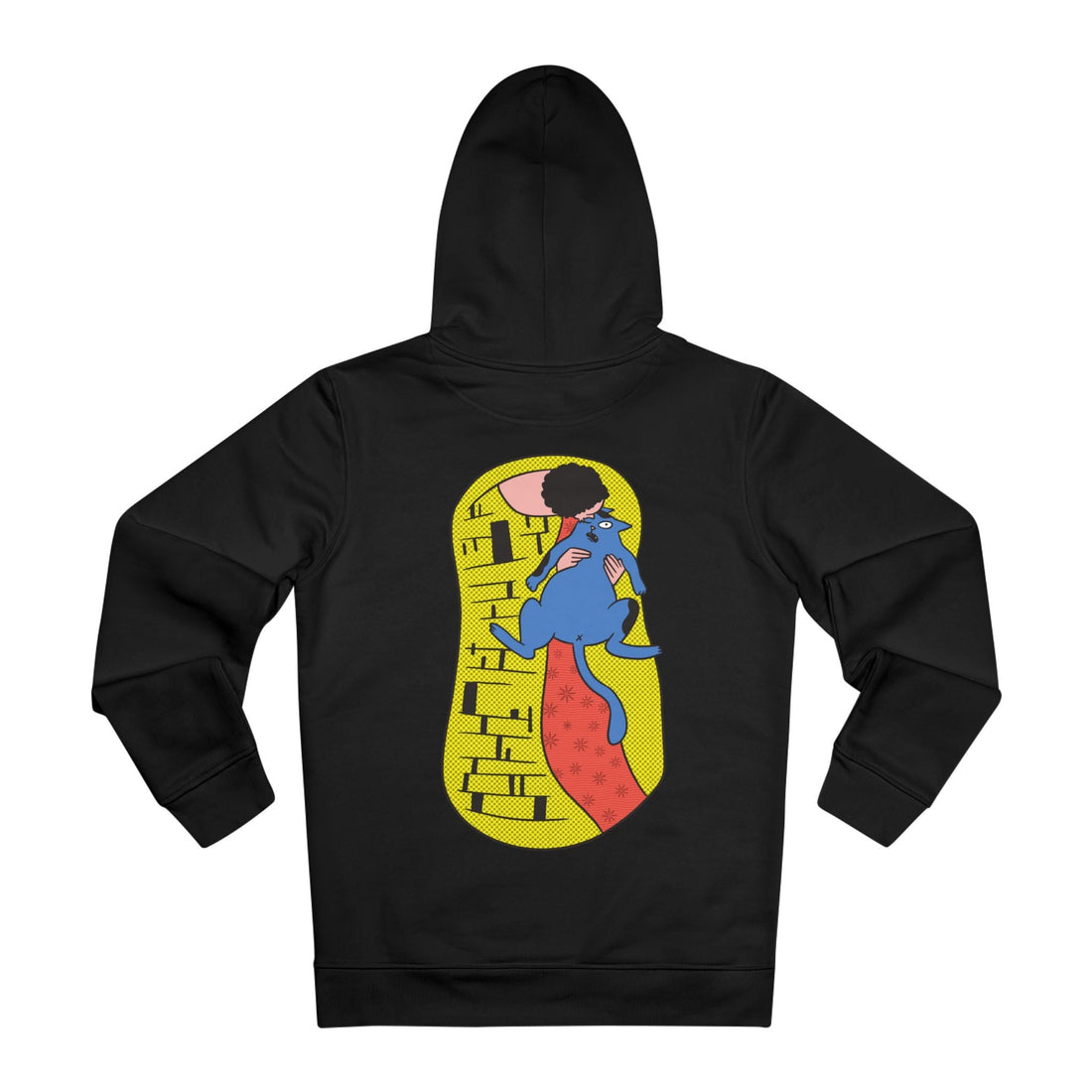 Printify Hoodie Black / M Klimt Parodie Cat - Streetwear - Berlin Reality - Hoodie - Back Design