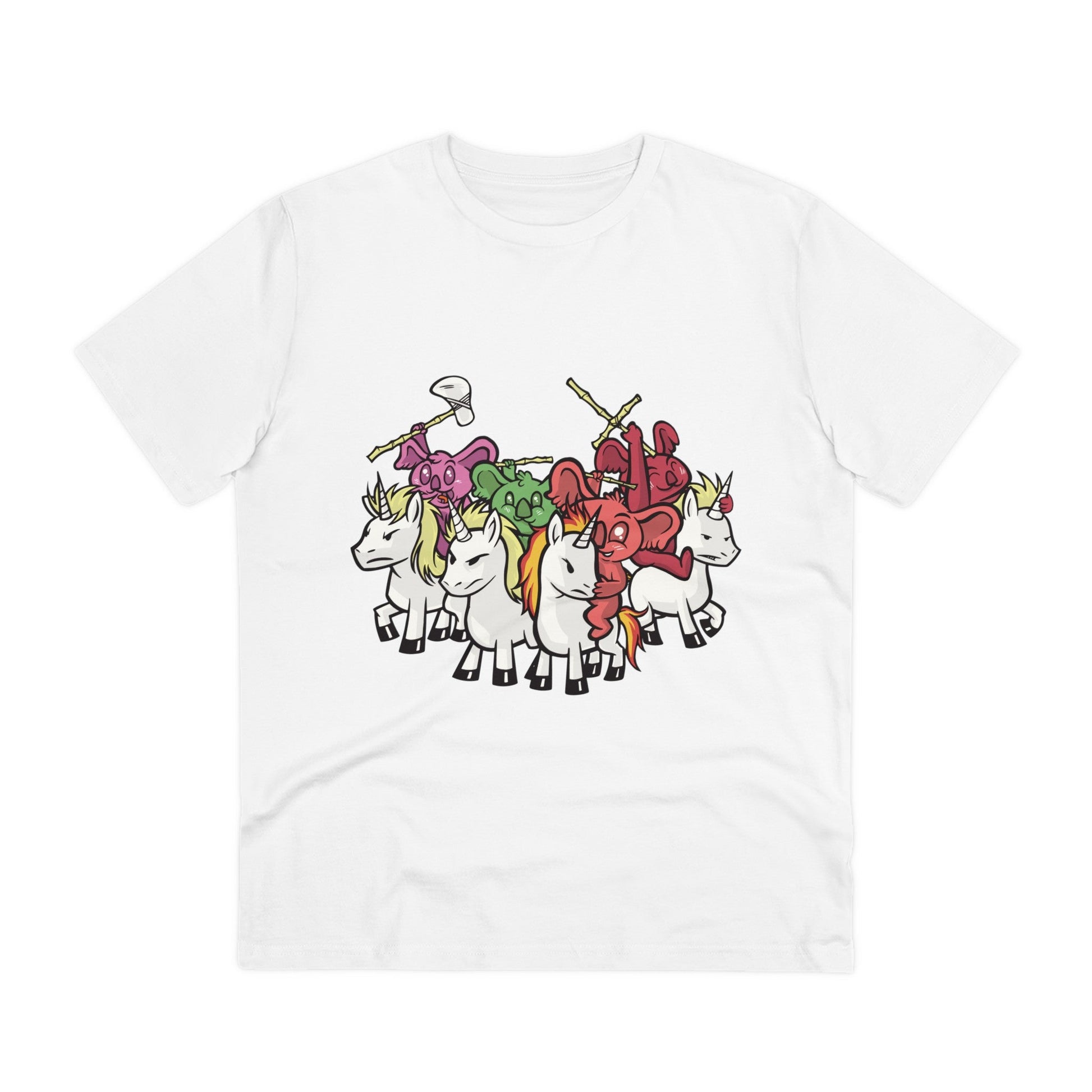Printify T-Shirt White / 2XS Koala Knights with Unicorns - Unicorn World - Front Design