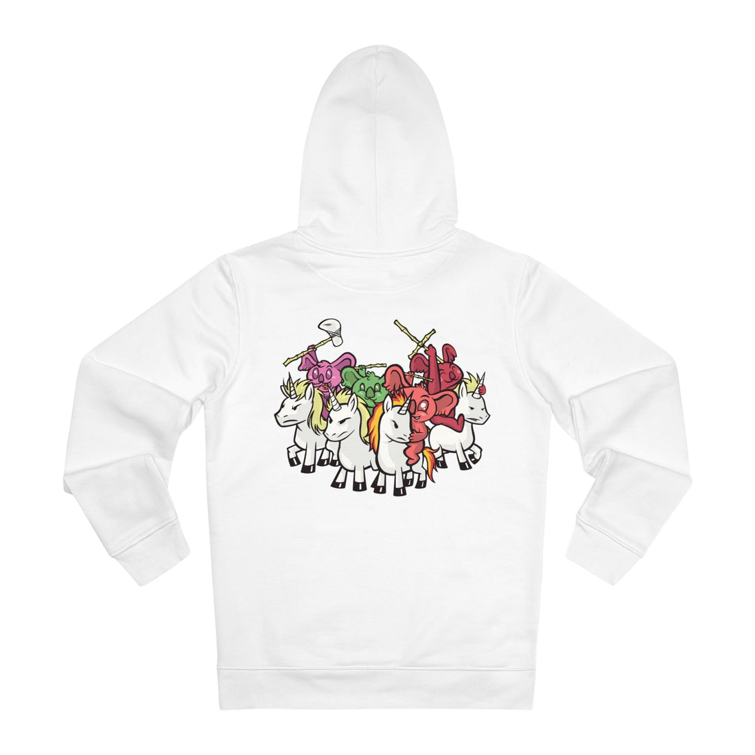 Printify Hoodie White / S Koala Knights with Unicorns - Unicorn World - Hoodie - Back Design