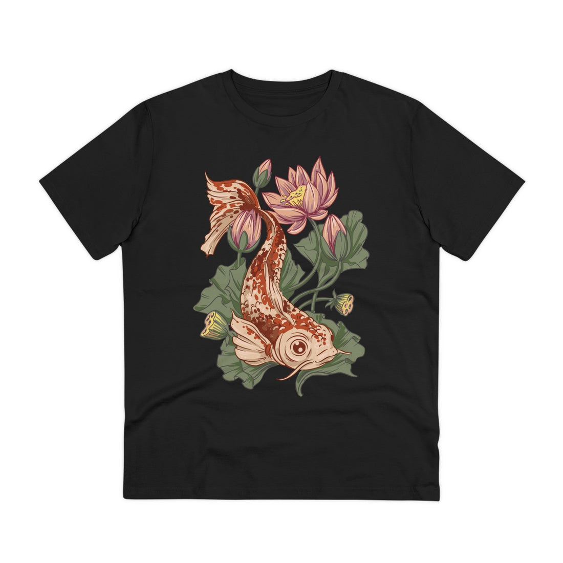 Printify T-Shirt Black / 2XS Koi - Animals in Nature - Front Design