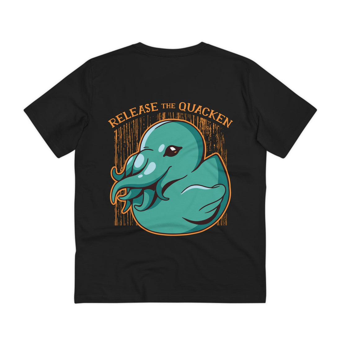 Printify T-Shirt Black / 2XS Kraken - Rubber Duck - Back Design