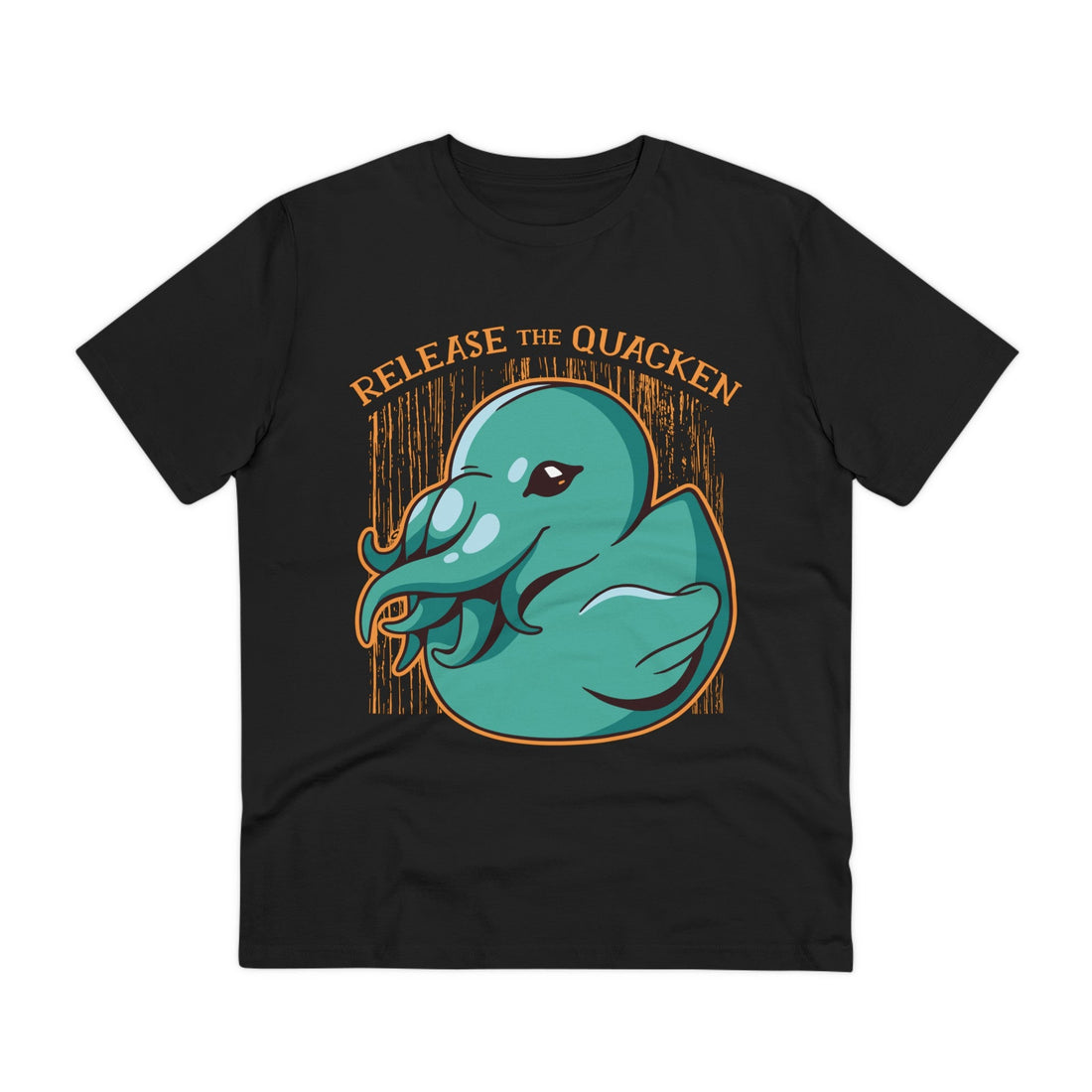 Printify T-Shirt Black / 2XS Kraken - Rubber Duck - Front Design