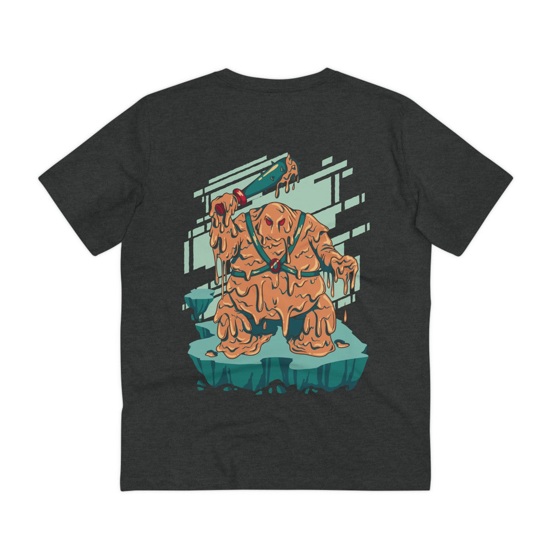 Printify T-Shirt Dark Heather Grey / 2XS Lava - Nightmare Monsters - Back Design