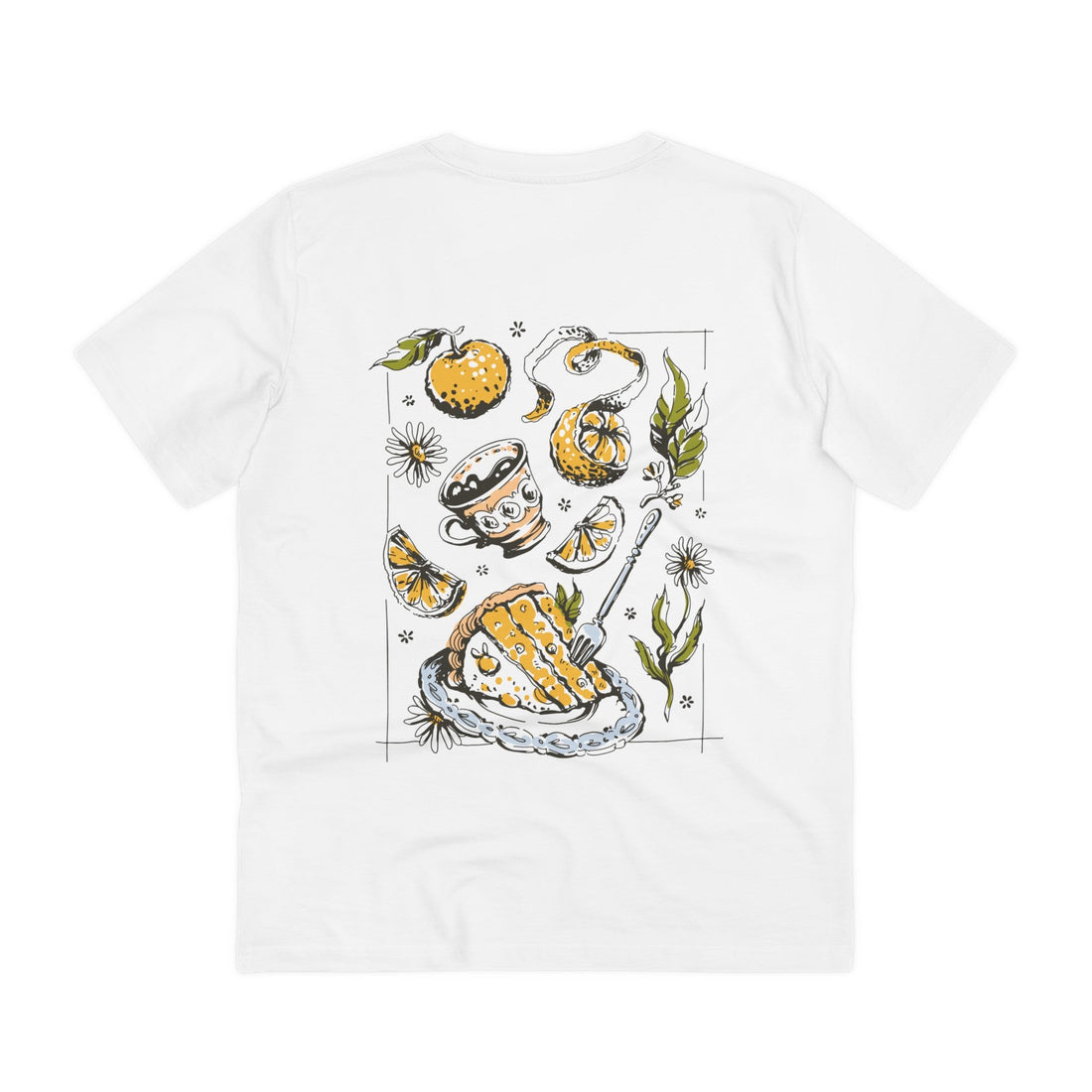 Printify T-Shirt White / 2XS Lemon Cake - Cottagecore Lifestyle - Back Design
