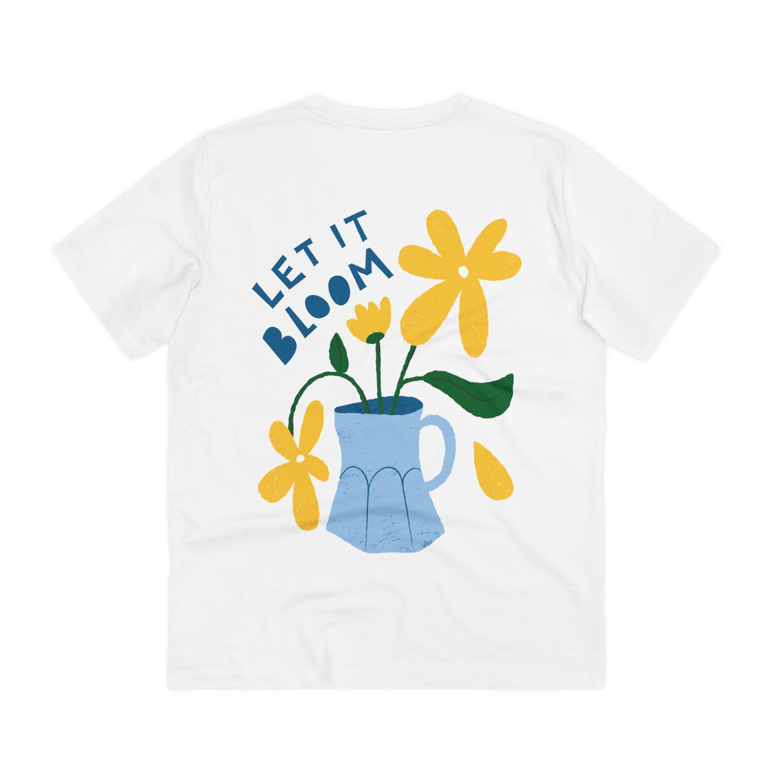 Printify T-Shirt White / 2XS Let it Bloom - Blooming Flowers - Back Design