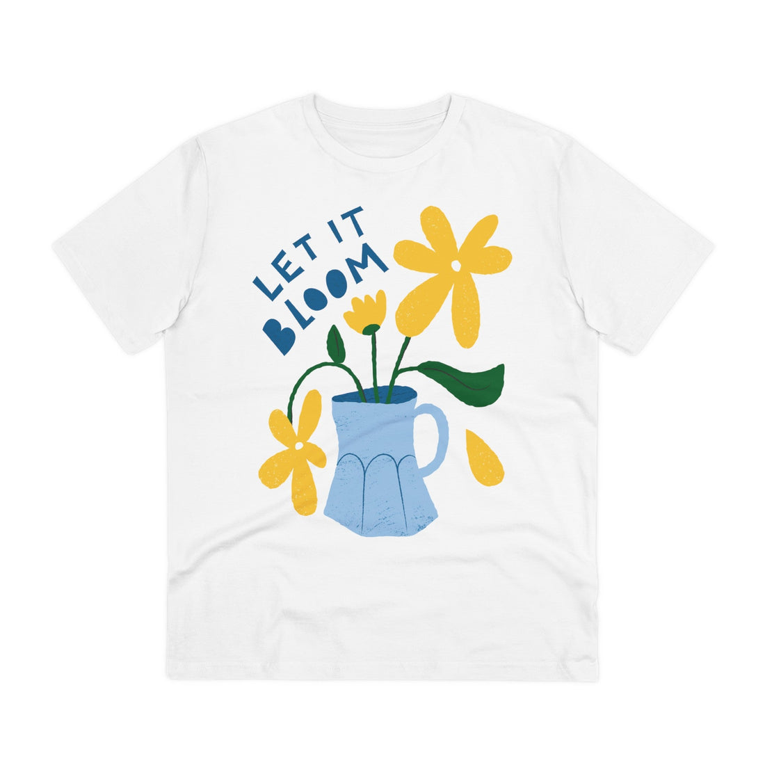 Printify T-Shirt White / 2XS Let it Bloom - Blooming Flowers - Front Design