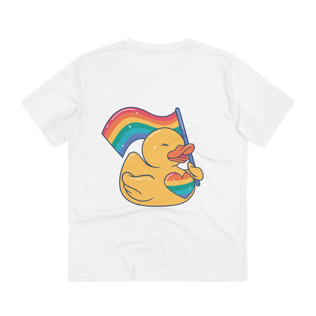 Printify T-Shirt White / 2XS LGBT - Rubber Duck - Back Design