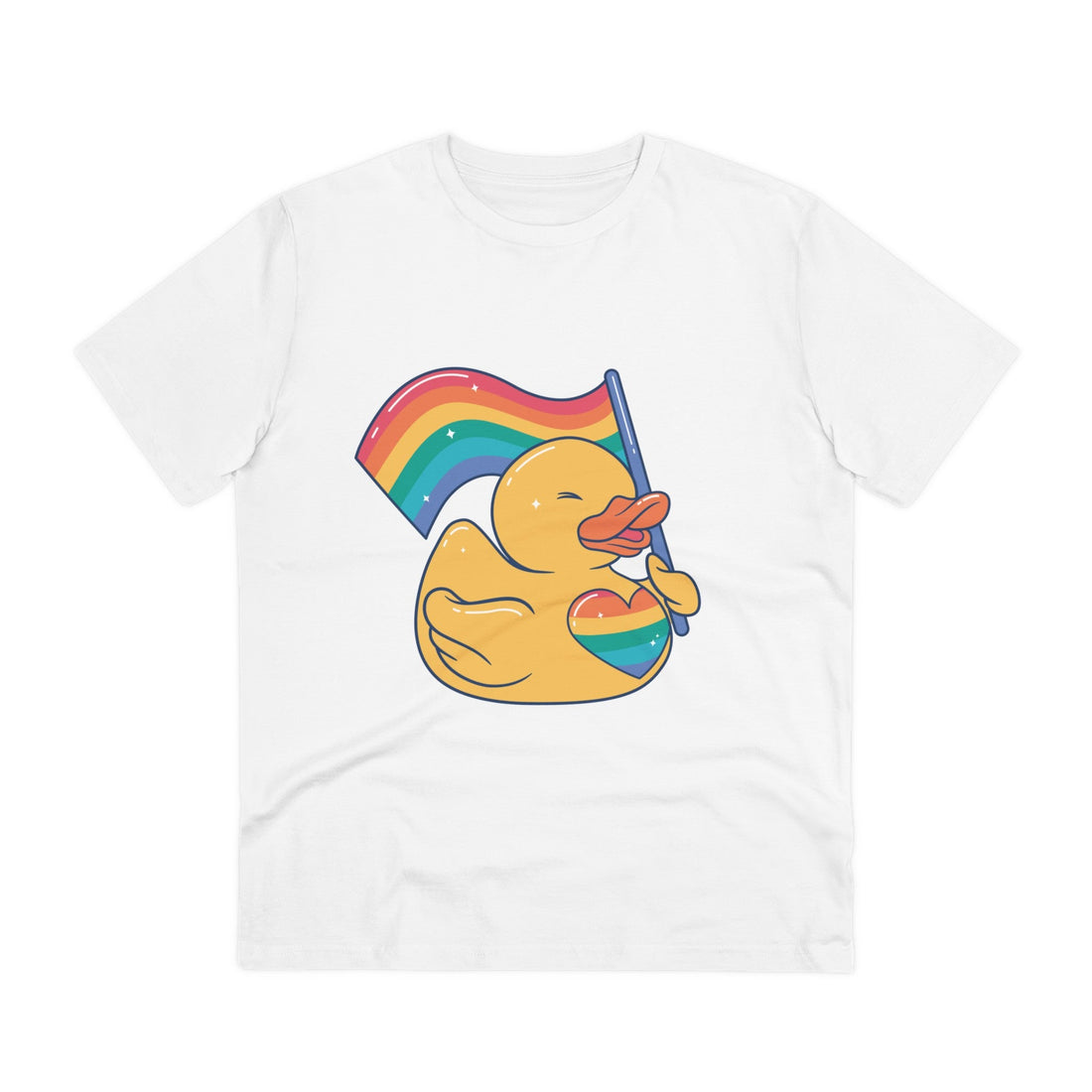 Printify T-Shirt White / 2XS LGBT - Rubber Duck - Front Design
