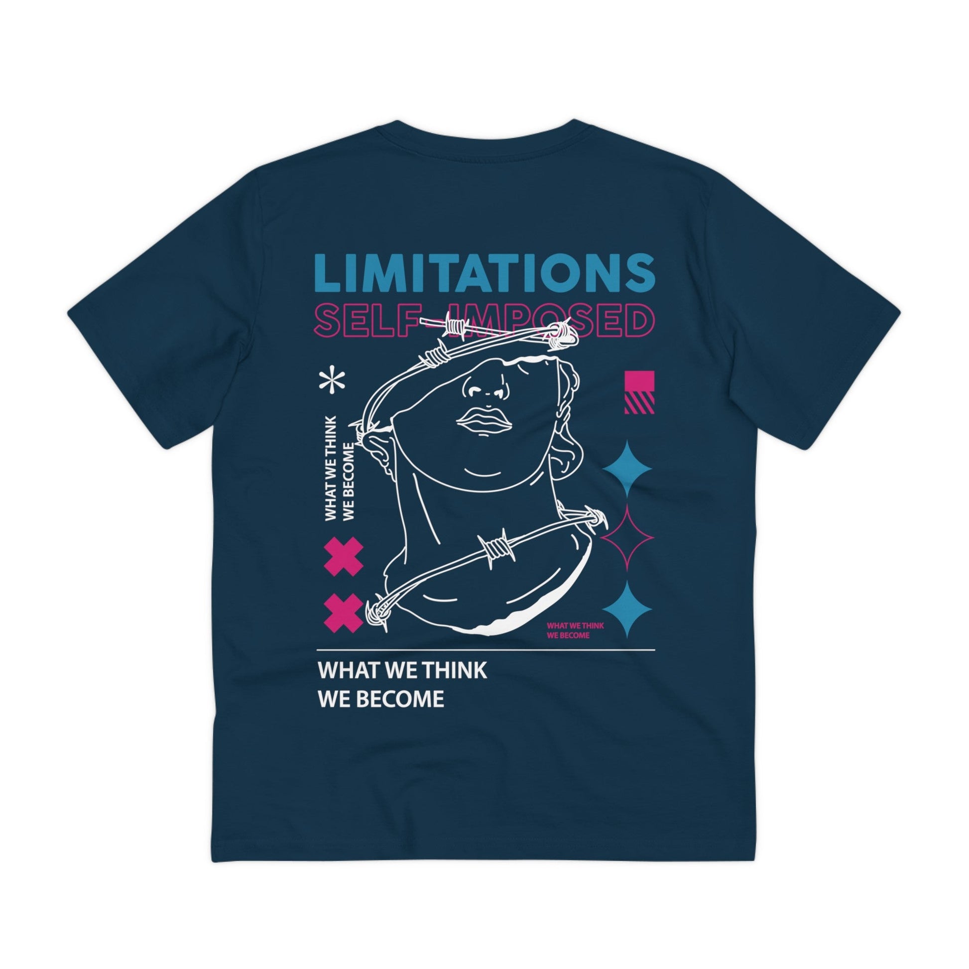 Printify T-Shirt French Navy / 2XS Limitations Self-Imposed - Streetwear - Gods Way - Back Design