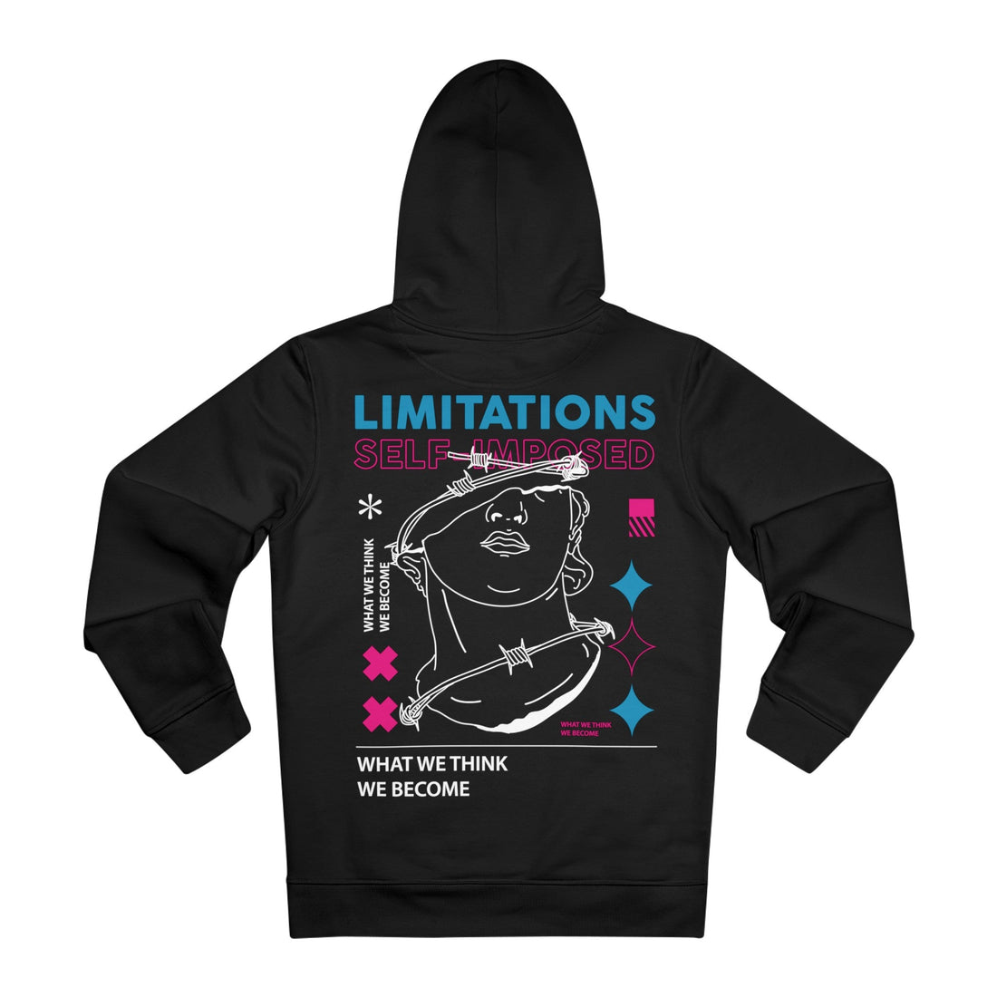 Printify Hoodie Black / 2XL Limitations Self-Imposed - Streetwear - Gods Way - Hoodie - Back Design