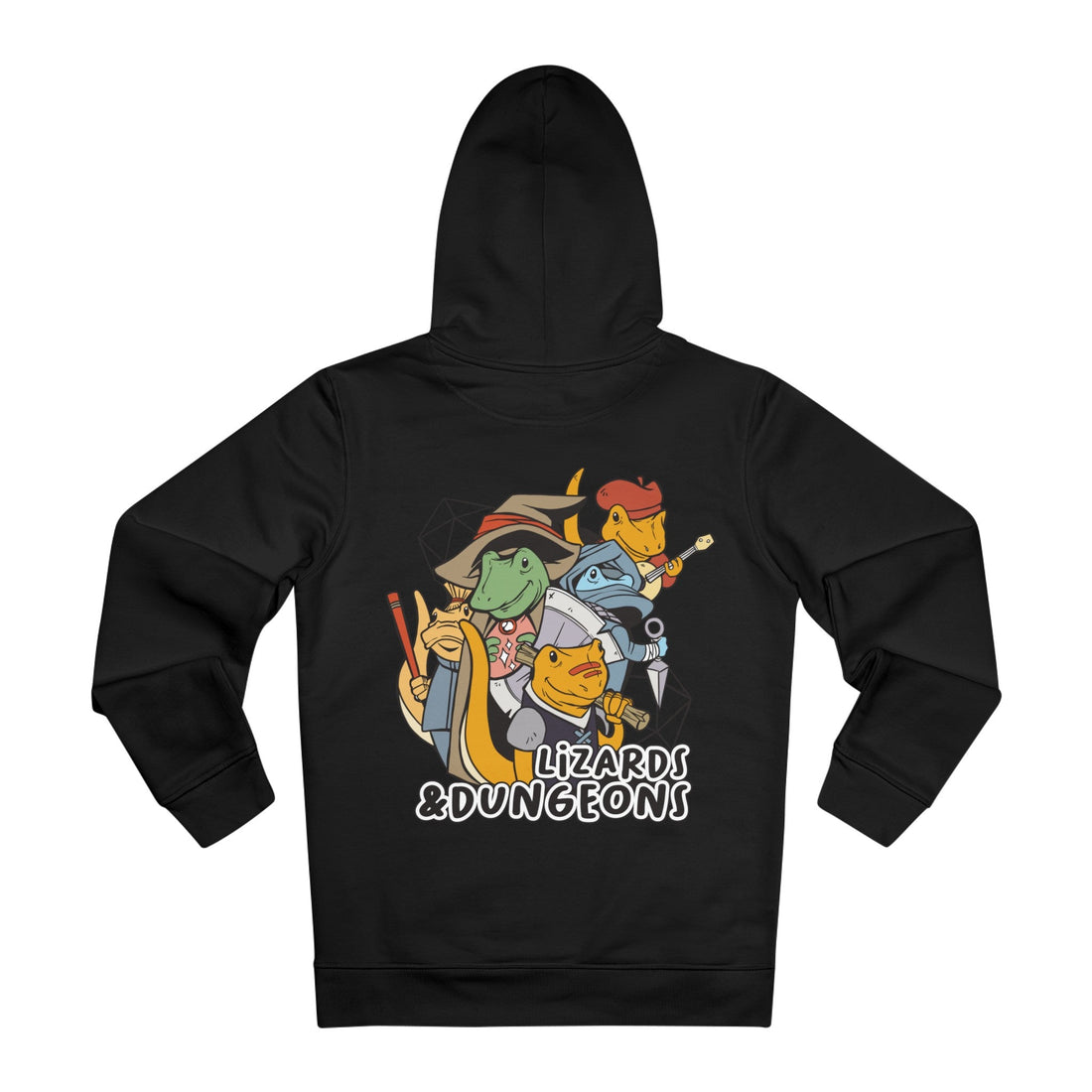 Printify Hoodie Black / M Lizards and Dungeons - Dungeons and Animals - Hoodie - Back Design