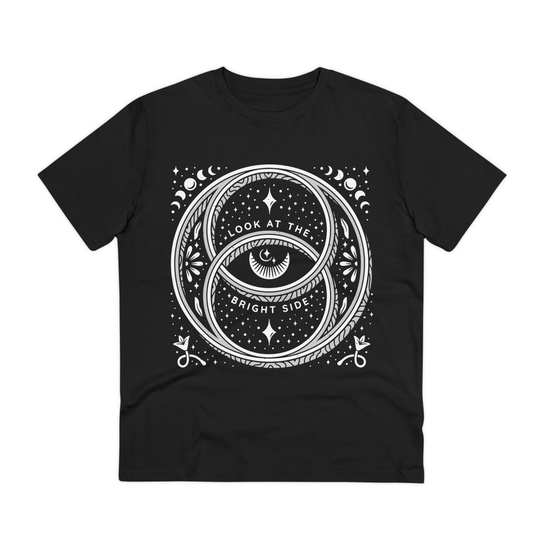 Printify T-Shirt Black / 2XS Look at the Bright Side - Universe Quotes - Front Design