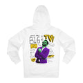 Printify Hoodie White / S Look how big is my TV - Streetwear - King Breaker - Hoodie - Back Design