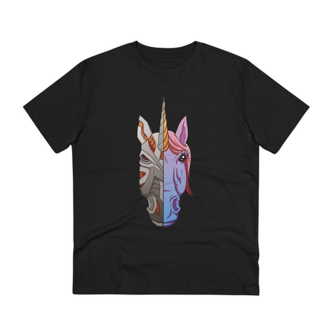 Printify T-Shirt Black / 2XS Machine Unicorn - Unicorn World - Front Design
